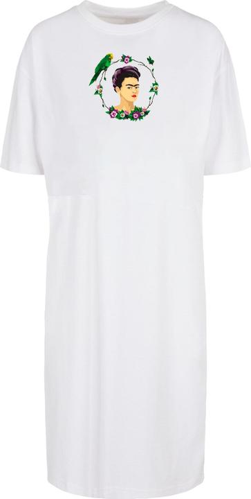 Produktbild Merchcode Ladies Frida Kahlo - Botanic frame Organic Oversized Slit Tee Dress - 117365 (M)