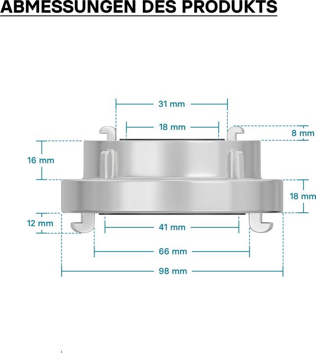 Produktbild Wiltec Übergangsstück Storz Kupplung C 52 auf D 25 Aluminium Feuerwehrschlauch (Kupplung, 52 mm)