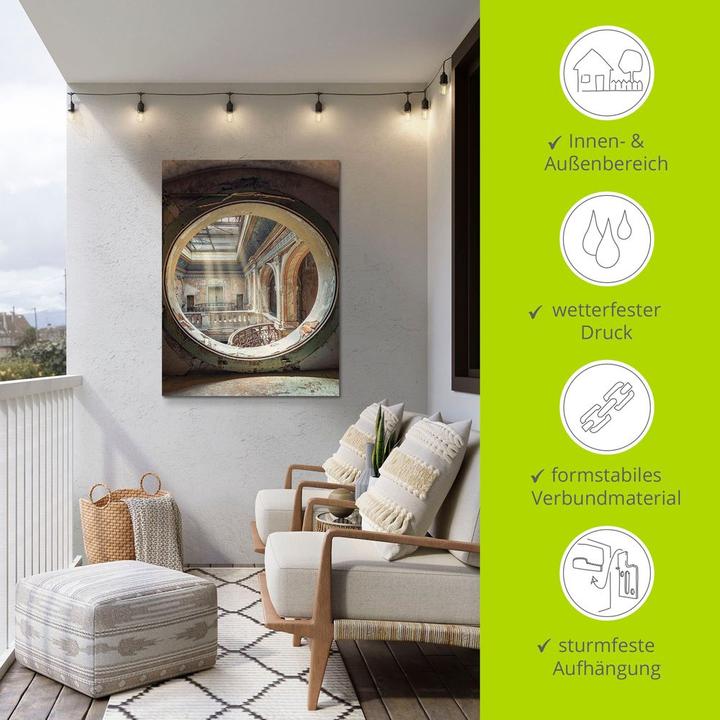 Actual product image Artland Abandoned places Sunbeams Windows U4YD (60 x 80 cm)