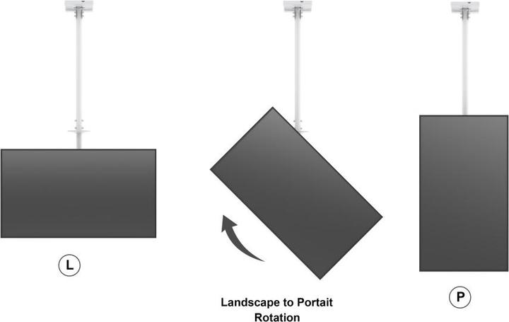 Actual product image Multibrackets Ceiling mount 32" - 70", metal, white, max 30 kg (Ceiling, 55", 30 kg)