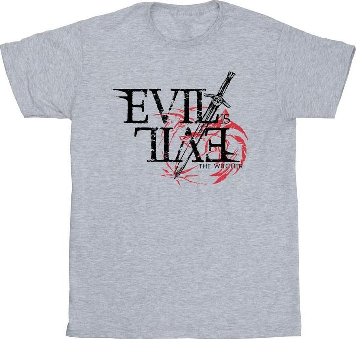 Immagine prodotto Netflix The Witcher Evil Is Evil Maglietta Uomo (M)