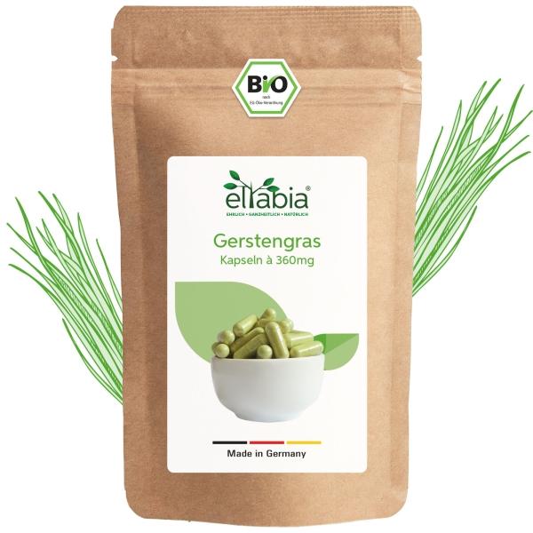 Actual product image Eltabia Organic barley grass capsules 200 (200 Piece, Capsules)