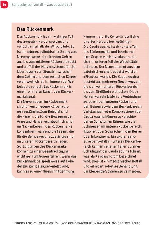 Immagine prodotto Der Rücken-Doc: Bandscheibenvorfall (Tedesco, Patrick Simons, Arndt Fengler, 2023)