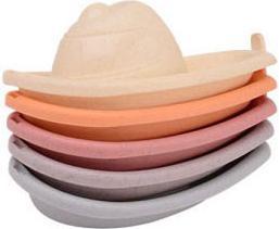 Actual product image Johntoy Happy World organic plastic bathing boats, 5 pcs