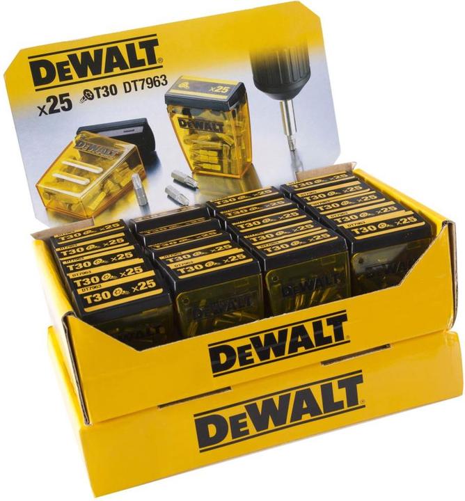 Image du produit DeWalt Présentoir à embouts 20 x DT7963 boîte 25xP30 25mm (TX30)