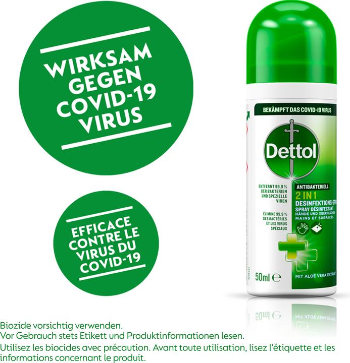 Immagine prodotto Dettol 2in1 Disinfezione Spray (50 ml)