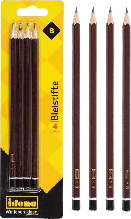 Idena Bleistift B 4er FSC100% (B, 4 x)