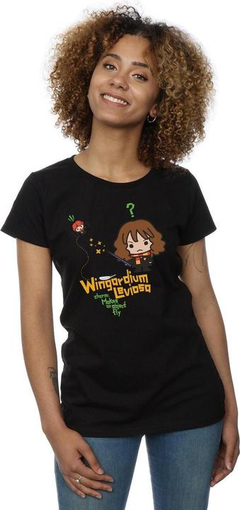 Actual product image Womens/Ladies Hermione Granger Wingardium Leviosa Junior Cotton T-Shirt (L)