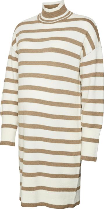 Mamalicious Normal geschnitten Hoch geschlossen Gerippte Ärmelbündchen Raglan-Ärmel Kurzes Kleid Strickkleid