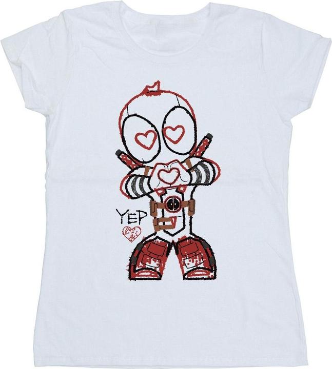 Immagine prodotto Deadpool Love Beam Line Maglietta Donna (S)