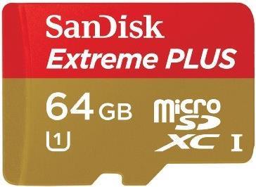 Actual product image SanDisk microSDXC Extreme PLUS UHS-I (64 GB, microSDXC, U3, UHS-I)