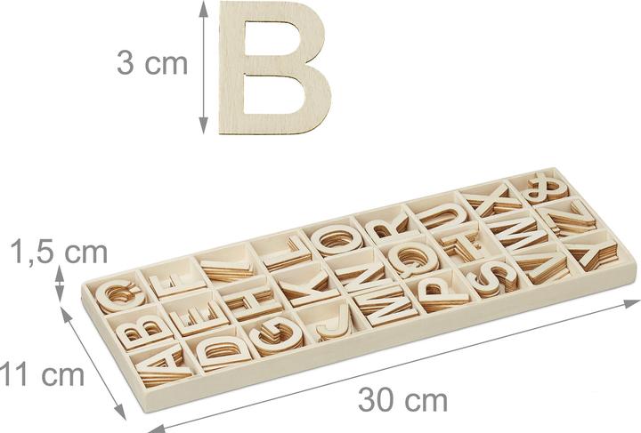 Produktbild Relaxdays Holzbuchstaben Set