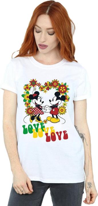 Image du produit Disney - T-shirt MICKEY AND MINNIE MOUSE HIPPIE LOVE - Femme (L)