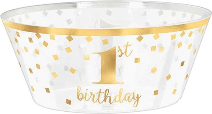 Produktbild Generic Konfetti EinmalSchüssel 1. Geburtstag Kunststoff (1 x)