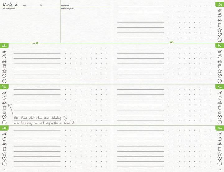 Immagine prodotto Grüner Faden - agenda annuale, agenda di vita, guida - idee sostenibili per tutto l'anno (A5, Tedesco)