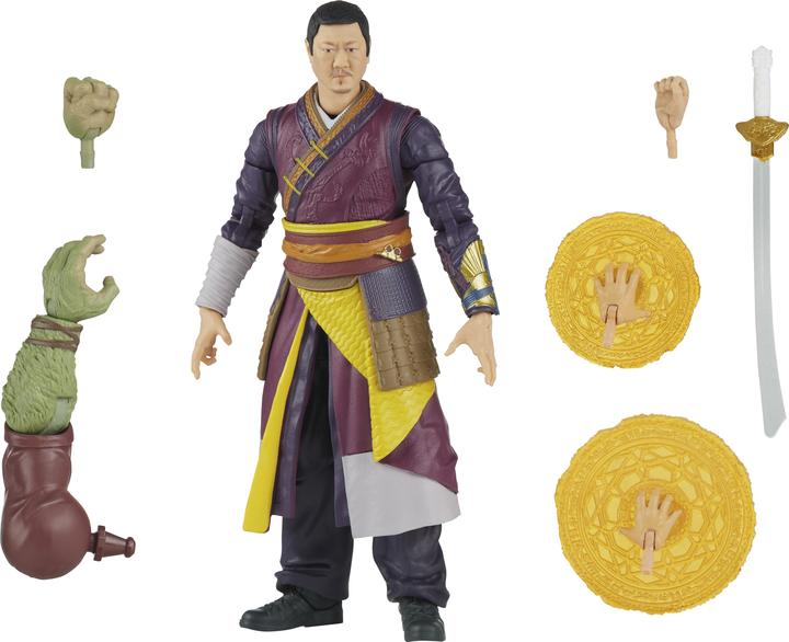 Actual product image Hasbro Legends Series Marvel's Wong Collectible Figure (15 cm), 4 Accessories and 1 Build-A-Figure Element