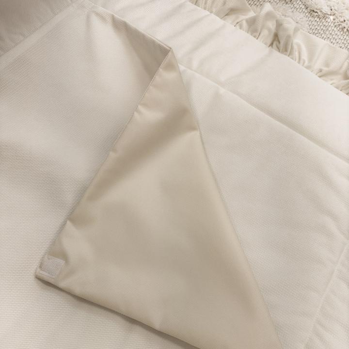 Produktbild Baby-Nest Wickelauflage Velvet Inklusive Abnehmbare Wasserdichte Unterlage | Cream (80 x 75 cm)