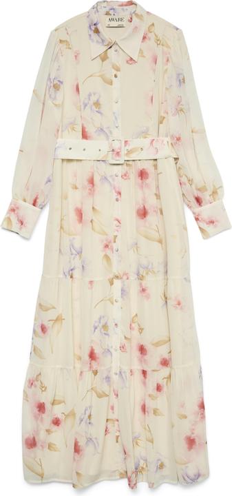 Vero Moda AWIRIS Langes Kleid Hemdblusenkleid (M)