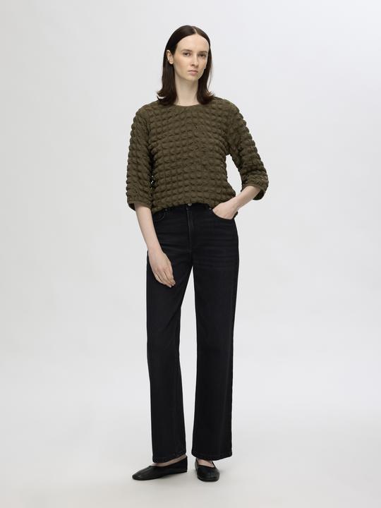 Image du produit Selected Femme Haut texturé avec manches 3/4 (S)