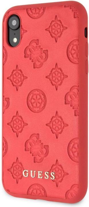 Actual product image Guess iPhone XR Debossed PU Leather Hard Case Peony (Apple iPhone XR)