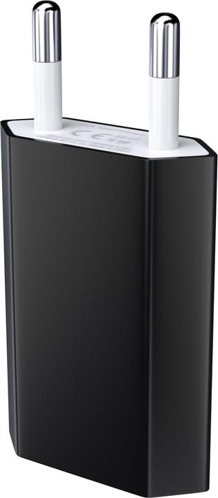 Image du produit PhoneLook Adaptateur chargeur mur USB-A secteur suisse 5W Noir (5 W)