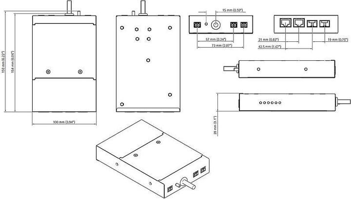 Actual product image Axis Media converter T8607 Media converter switch 24 V DC (Media converter)