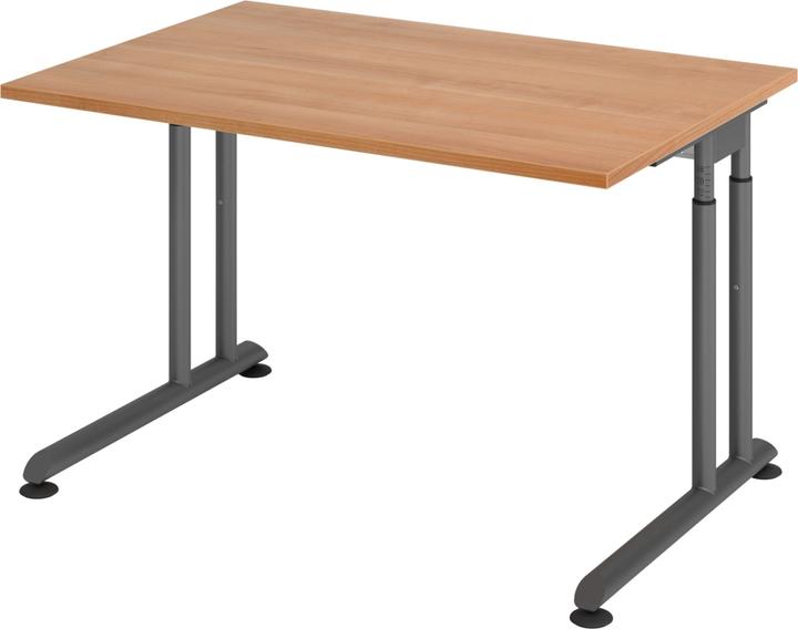 Immagine prodotto Escritorio Scrivania C-foot 120x80cm noce/grafite (120 x 80 cm)