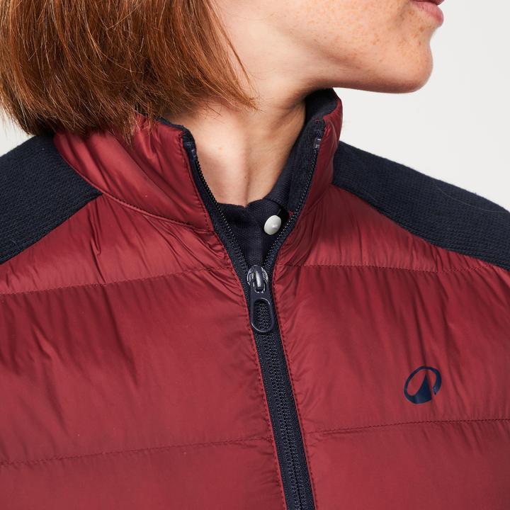 Actual product image Inesis Ladies golf quilted jacket hybrid - CW900 blue/bordeaux