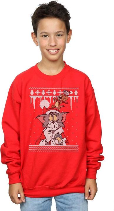 Actual product image Tom & Jerry Boys Christmas Fair Isle Sweatshirt (152, 158)