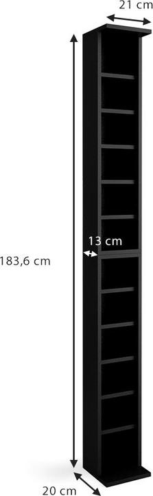 Actual product image Vicco CD-Regal (21 x 20 x 184 cm)