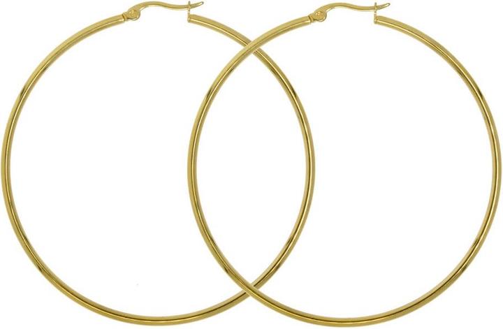Bijouteria Creolen (Edelstahl, Gold Beschichtung)