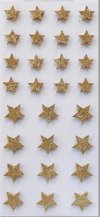 Produktbild Rössler Weihnachtssticker Sterne 1 Blatt, Gold
