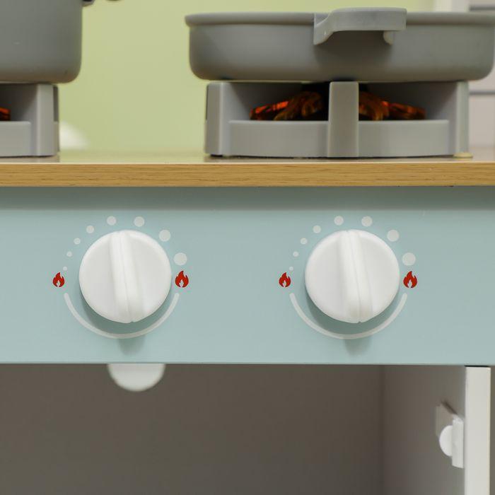 Image du produit Swisshandel24 Kinderküche, Spielküche mit Lichtern, Geräuschen, Kaffeemaschine, Weiss