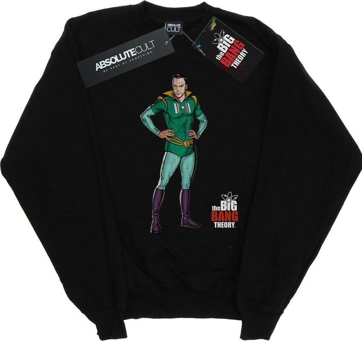 Dam Sheldon Superheld Sweatshirt aus Baumwolle