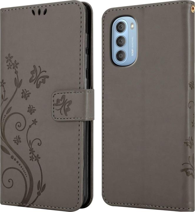 Actual product image Cadorabo Flower Book cover (Motorola Moto G51 5G)