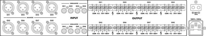 Produktbild Monacor ELA-Verstärker PA-1850D 50 W 8-Kanal (Verstärker)