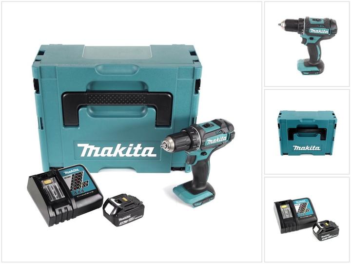 Productafbeelding Makita DDF 482 RF1J snoerloze boormachine 18V 62Nm in Makpac + 1x 3.0 Ah accu + lader (Oplaadbare batterij)