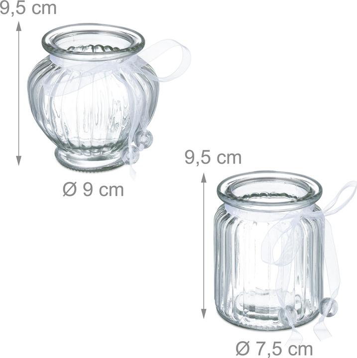 Image du produit Relaxdays 12x Photophore (12 x, 9 x 9 x 9,5 cm)