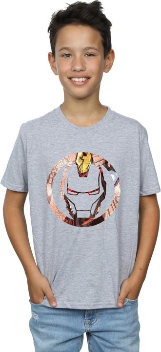 Image du produit - T-shirt IRON MAN MONTAGE SYMBOL - Garçon (140, 146)