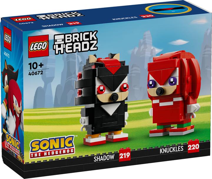 Actual product image LEGO BrickHeadz Sonic the Hedgehog Knuckles & Shadow (40672, LEGO Brickheadz)