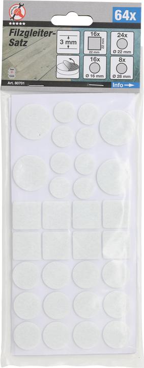 Actual product image BGS Felt glide set (Felt gliders, 64 Piece)