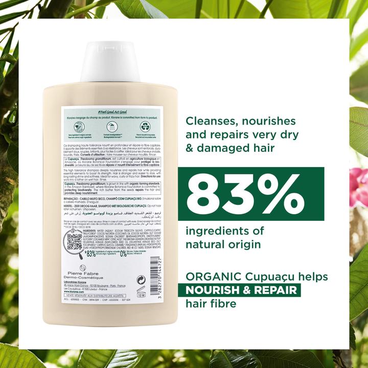 Produktbild Klorane Reparierendes Shampoo mit BIO-Cupuaçu (200 ml, Flüssiges Shampoo)