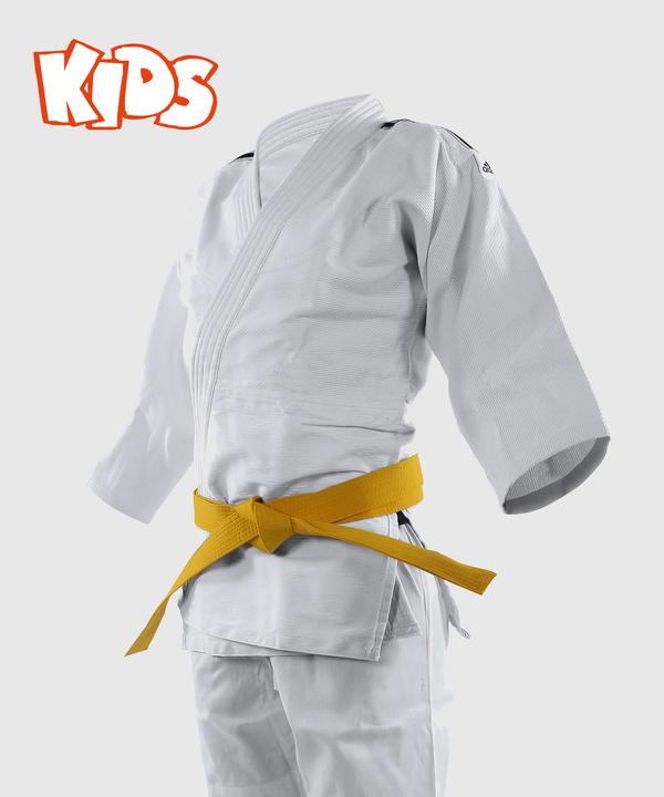 Immagine prodotto adidas Anzug Junior weiss gewoben (mit Schulterstreifen, leichte Ausführung (110 C)