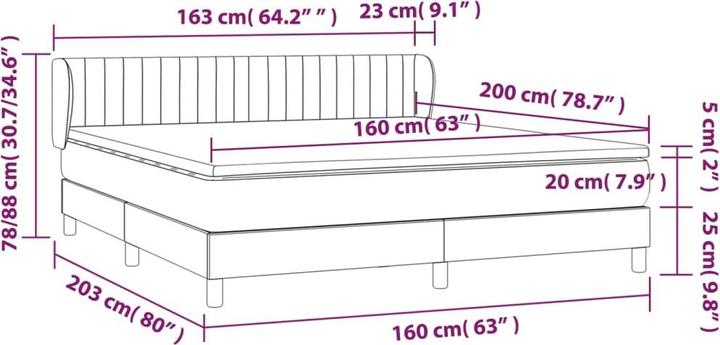 Immagine prodotto VidaXL Larry (160 x 200 cm, 160 x 200 cm)