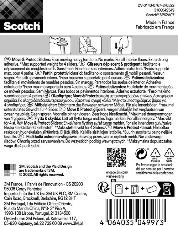 Immagine prodotto Scotch Piedini per sedie (Alianti a innesto, 4 Pezzo/i)