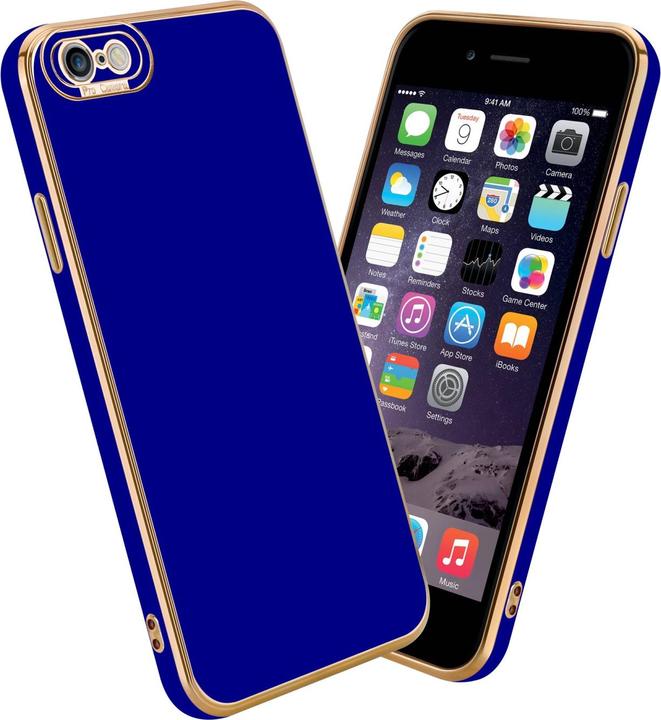 Glossy blue - rose gold