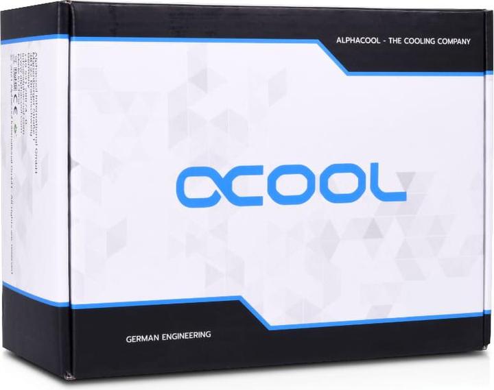 Actual product image Alphacool Rise Flat Reservoir DDC expansion tank with pump