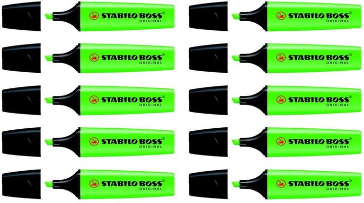 Produktbild STABILO Leuchtmarker grün, 10er Karton (Grün, 5 mm, 10 x)