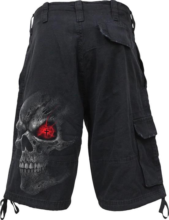 Actual product image Spiral Unisex Adult Death Stare Stone Wash Cargo Shorts (XXL)