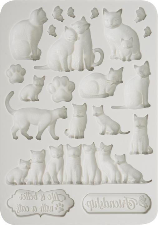 Immagine prodotto Stamperia Stampo in silicone "Orchidee e Gatti - Gatti"